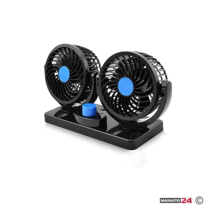 Двоен автомобилен вентилатор HX-T303 – 12V, 6.5W, 360°