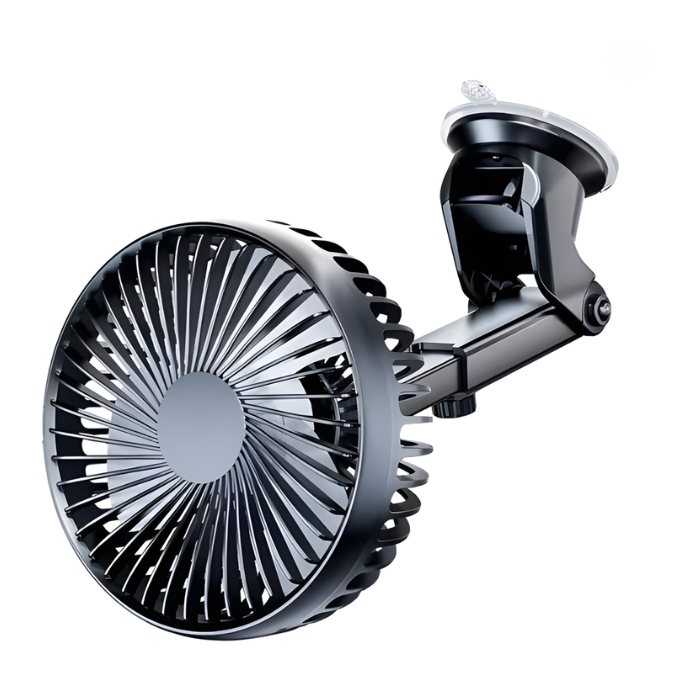 Автомобилен вентилатор PG591 – 12V, 360°, вакуумна стойка