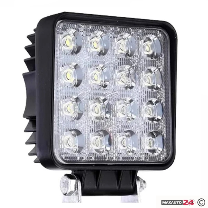 LED Халоген Квадратен 48W 16 Диода Off-Road
